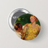  sportwennis, liefde en Romance Ronde Button 5,7 Cm (Voorkant /achterkant)