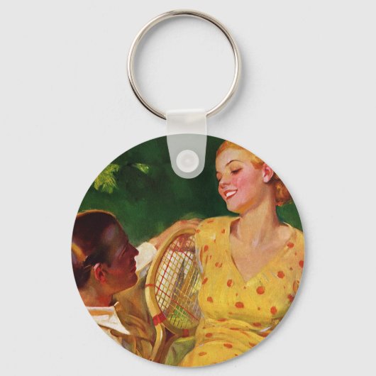  sportwennis, liefde en Romance Sleutelhanger (Voorkant)