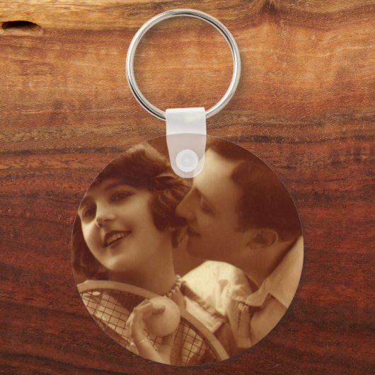  sportwennis, liefde en Romance Sleutelhanger (Voorkant)