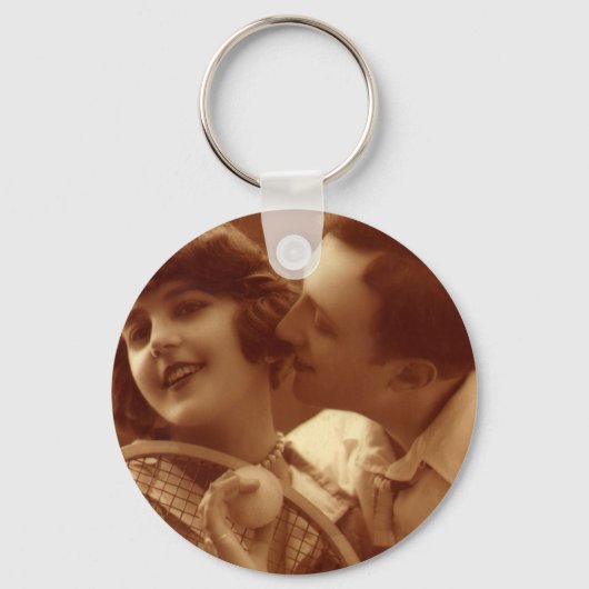  sportwennis, liefde en Romance Sleutelhanger (Achterkant)