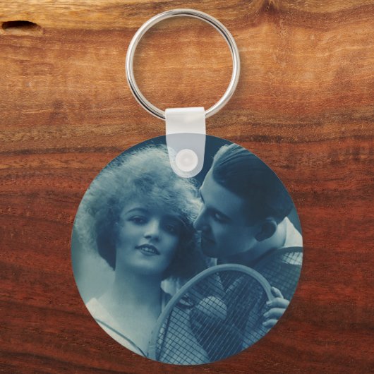  sportwennis, liefde en Romance Sleutelhanger (Voorkant)