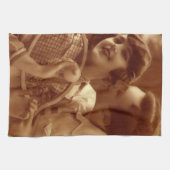  sportwennis, liefde en Romance Theedoek (Horizontaal)