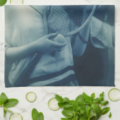  sportwennis, liefde en Romance Theedoek (Gevouwen)