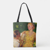  sportwennis, liefde en Romance Tote Bag (Achterkant)