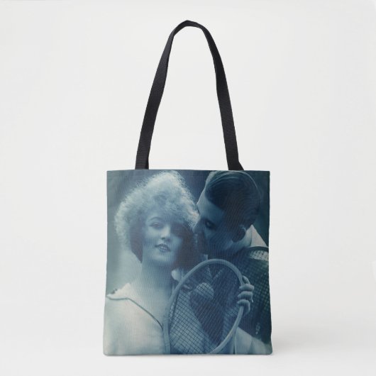 sportwennis, liefde en Romance Tote Bag (Voorkant)