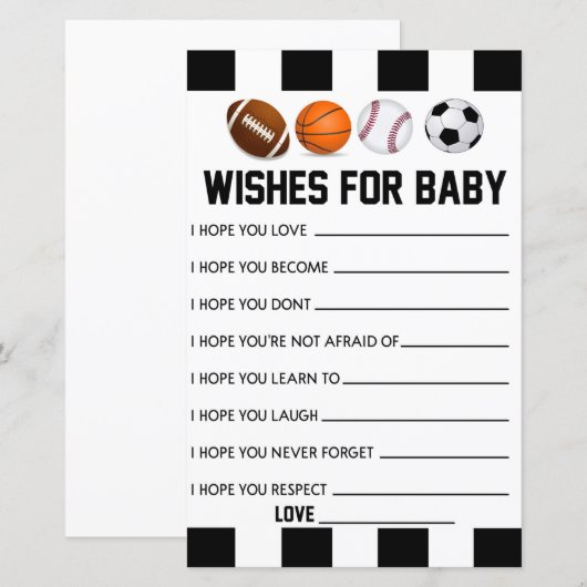 Sportwensen voor Baby Baby shower (Voorkant / Achterkant)