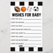 Sportwensen voor Baby Baby shower (Voorkant)