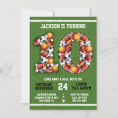 Sportwinkels 10th Birthday Party Invitation Kaart (Voorkant)