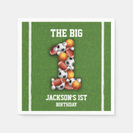 Sportwond met hoogbekken 1e verjaardag servet