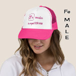 Sportwoordspeling vrouw ijzerelement roze trucker pet<br><div class="desc">Dit is een leuk pet voor iedereen die hard traint,  of gewoon geniet van een sportieve woordspeling. Het bijschrift bevat het element Fe voor ijzer,  dus dit is ook een pet voor wetenschappers! Een leuk cadeautje voor een verjaardag of kerst.</div>