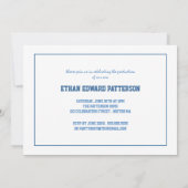 Sporty 3 Foto Afstuderen Aankondiging White Blue (Achterkant)