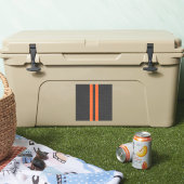 Sporty Accent Oranje Stripes Carbon Style Print Sticker (Koeler)