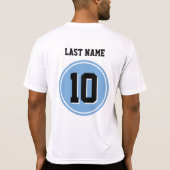 Sporty Achternaam en teamnummer T-Shirt (Achterkant)