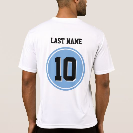 Sporty Achternaam en teamnummer T-Shirt (Achterkant)