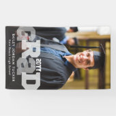 Sporty AFSTUDEERDER Overlay Photo Afstuderen Spandoek (Horizontaal)