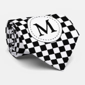 Sporty Auto Racing Checkered Flag Checkered Flag Stropdas (Opgerold)