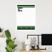 Sporty Bar Mitzvah Sign In Board - Green Black Poster (Thuiskantoor)