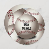 Sporty Baseball Baby Sprinkle Double Sided Kaart (Voorkant / Achterkant)