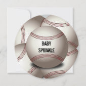 Sporty Baseball Baby Sprinkle Double Sided Kaart (Voorkant)