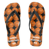 Sporty Basketball FlipFlops Team Player Name Teenslippers (Voetbed)