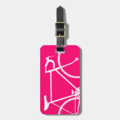 Sporty Bicycle Bag Label Sjabloon Bagagelabel (Voorkant verticaal)