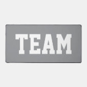 Sporty Big Bold TEAM White Text On Light Gray Bureaumat (Voorkant)
