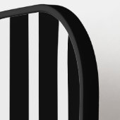 Sporty Black and White Stripes met monogram Pickleball Paddle (Links Detail)