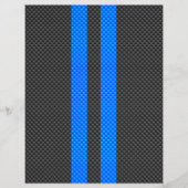Sporty Blue Carbon Style tegen racestrepen Flyer (Voorkant)