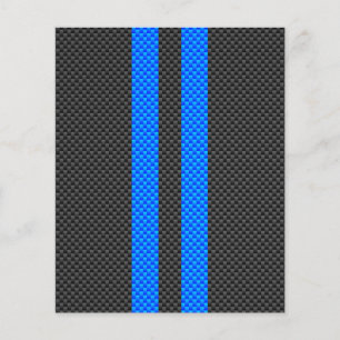 Sporty Blue Carbon Style tegen racestrepen Flyer