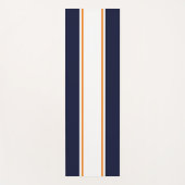 Sporty Bold Navy Blue White Sinaasappel Racing Str Yogamat (Voorkant)