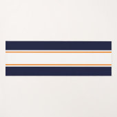 Sporty Bold Navy Blue White Sinaasappel Racing Str Yogamat (Voorkant (horizontaal))