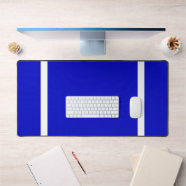 Sporty Bold Royal Blue White Edge End Zone Stripes Bureaumat
