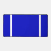 Sporty Bold Royal Blue White Edge End Zone Stripes Bureaumat (Voorkant)