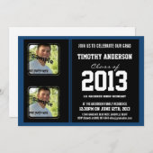 Sporty Boy Afstudeerder Black en Monaco Blue TWO-f Kaart (Voorkant / Achterkant)