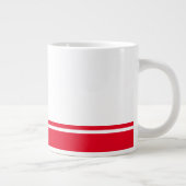 Sporty Bright Red Bottom races op wit Grote Koffiekop (Rechts)