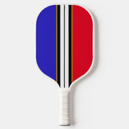 Sporty Bright Red White Blue Black races Pickleball Paddle