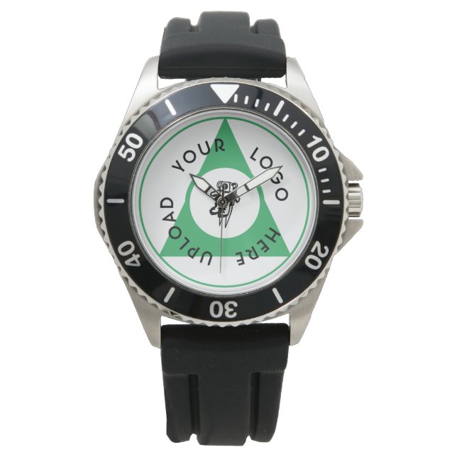 Sporty Business Logo Statement Horloge (Voorkant)