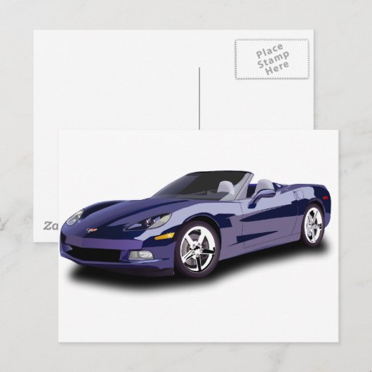 Sporty Car Briefkaart (Voorkant / Achterkant)