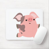 Sporty Cartoon Pig mousepad Muismat (Met muis)
