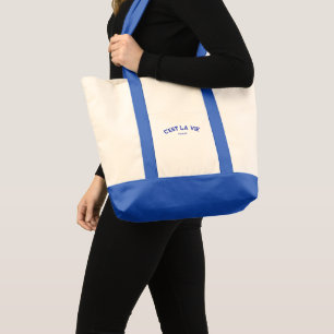 Sporty C'est La Vie Paris Blauw Tote Bag