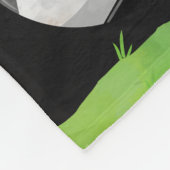 Sporty Cluster Custom Name Black Fleece Deken (Hoek)