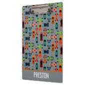 Sporty Colorful Racing Cars Kinder Klembord (Links)