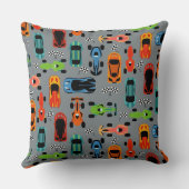 Sporty Colorful Racing Cars Kinder Kussen (Achterkant)