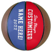 Sporty Custom Name Basketball Basketbal (Verticaal)