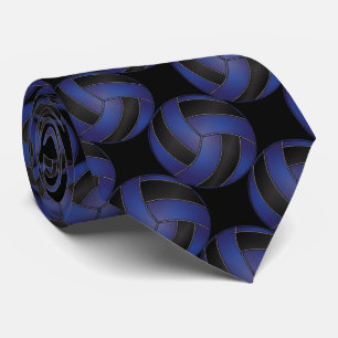 Sporty Dark Blue en Black Volleyball Stropdas