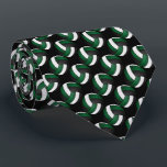 Sporty Dark Green, Black and White Volleyball Stropdas<br><div class="desc">Men's Tie. ⭐ 99% van mijn designs in my store are done in layers. This makes it easy for you to resize and move the graphics and text around so that it will fit each product perfectly. ⭐ (Please be sure to resize or move graphics if needed before ordering) You...</div>