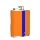 Sporty Design Oranje en Blue Monogram Heupfles (Rechts)