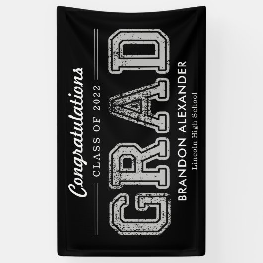  Sporty EDITABLE KLOR Afstuderen Banner (Verticaal)