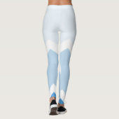 Sporty en Dynamic Blue Stripe Pattern Leggings (Achterkant)