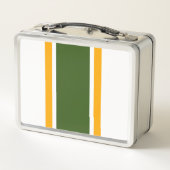 Sporty Forest Green Yellow White Racing Stripes (Achterkant)